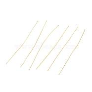Brass Flat Head Pins, Long-Lasting Plated, Real 18K Gold Plated, 102x0.7mm, Head: 2mm(KK-F824-114I-G)