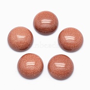 Synthetic Goldstone Cabochons, Flat Round, 16x6mm(G-E492-B-13)