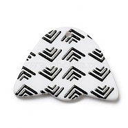 Arrow Pattern Opaque Acrylic Pendants, for DIY Earring Accessories, Arch, Black, 22.5x31x2mm, Hole: 1.8mm(SACR-P014-02A)