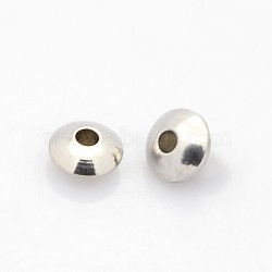 Rondelle 304 Stainless Steel Beads, Stainless Steel Color, 6x3mm, Hole: 2mm(STAS-N044-17)