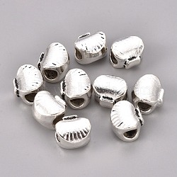 Alloy European Beads, Large Hole Beads, Shell Shape, Antique Silver, 10.5x11.1x8.3mm, Hole: 4.7mm(PALLOY-M182-01-AS)