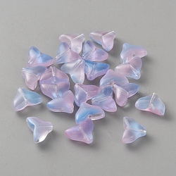 Transparent Glass Beads, Fishtail, Plum, 11x14.5x6.5mm, Hole: 1mm(GLAA-WH0042-50)
