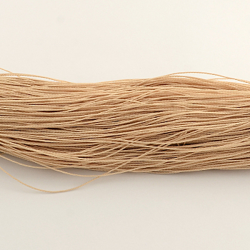Round Waxed Polyester Cord, Taiwan Waxed Cord, Twisted Cord, Wheat, 1.5mm, about 415.57 yards(380m)/bundle