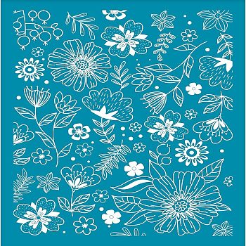 Silk Screen Printing Stencil, for Painting on Wood, DIY Decoration T-Shirt Fabric, Plants Pattern, 100x127mm