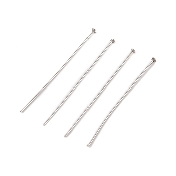 304 Stainless Steel Flat Head Pins, Stainless Steel Color, 30x0.5mm, Head: 1.2mm