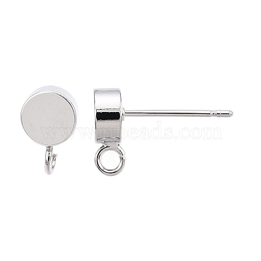Brass Stud Earring Findings(KK-T038-293P)-3