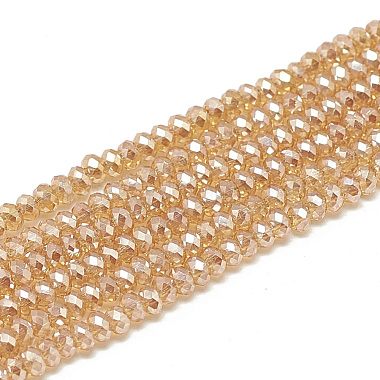 3mm PeachPuff Rondelle Glass Beads