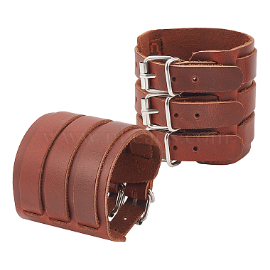Saddle Brown Leather Bracelets