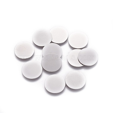 14mm Stainless Steel Color Flat Round Stainless Steel Cabochons