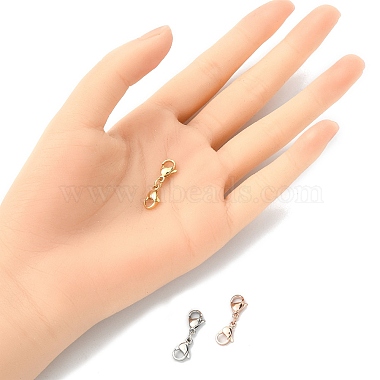 3Pcs 3 Colors 304 Stainless Steel Double Lobster Claw Clasps(STAS-YW0001-52A)-4