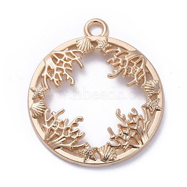 Light Gold Ring Alloy Pendants