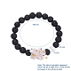 Natural Lava Rock Round Beads Stretch Bracelets(BJEW-JB05118)-6