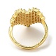 Rack Plating Brass Micro Pave Clear Cubic Zirconia Adjustable Rings for Women(RJEW-M162-07G)-3