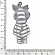 Animal Theme Flocking Silicone Pendants(SIL-C012-03F)-3