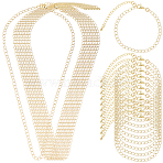 20Pcs Brass Cable Chain Bracelets & Necklaces Sets for Women, Golden, 7-1/8 inch(18cm)(SJEW-BM0001-03)