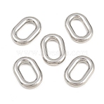 304 Stainless Steel Linking Rings, Oval, Tarnish Free, Stainless Steel Color, 20x14x3.8mm, inner size: 12x6.5mm(STAS-A144-02B-P)