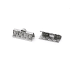 304 Stainless Steel Ribbon Crimp Ends, Stripe, Rectangle, Stainless Steel Color, 7x15mm, Hole: 2.5x1.4mm(STAS-WH0035-01B-P)