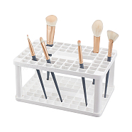 Plastic Cosmetic Brush Storage Stands, for Makeup Brush Holder, White, 13x20x10cm(MRMJ-WH0070-34A)