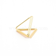 Iron Message Clip, Memo Note Photo Stand Holder, Card Clips, For Wedding Decoration, Triangle, Golden, 21x24mm(AJEW-WH0177-42G)