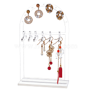 Transparent Acrylic Earring Display Stands, with 10Pcs Hangers, Arch Coat hanger Shape, Clear, Finished Product: 5x12x20cm, about 12pcs/set(ODIS-WH0025-62)