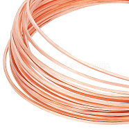 Copper Craft Wire, Square, Raw(Unplated), 1x1mm, about 19.69 Feet(6m)/Roll(CWIR-WH0007-10C)