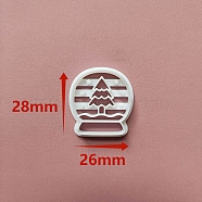 Christmas Plastic Molds, Clay Cutters, Clay Modeling Tools, for Earring Making, Christmas Tree, 2.8x2.6cm(PW-WG456DD-06)