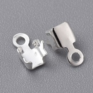 Brass Cup Chain Ends, Rhinestone Cup Chain Connectors, Silver Color, about 4mm wide, 4mm long, hole: 1.75mm, about 3.5mm inner diameter(EC288-3S)