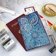 DIY Diamond Painting Passport Cover Kits, including Resin Rhinestones, Diamond Sticky Pen, Tray Plate and Glue Clay, Colorful, 140x200mm(DIAM-PW0010-39D)