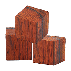 Natural Wood Beads, No Hole//Undrilled, Cube, Chocolate, 30x30x30mm(WOOD-WH0107-45A)