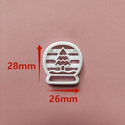 Christmas Plastic Molds, Clay Cutters, Clay Modeling Tools, for Earring Making, Christmas Tree, 2.8x2.6cm(PW-WG456DD-06)