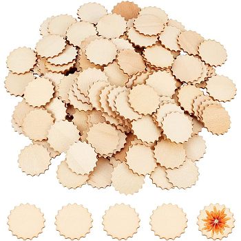 200Pcs 2 Style Unfinished Wood Cabochons, Wooden Puzzles, Freeform Blank Puzzle Pieces, Children Toys for Crafts, Arts Puzzle, Blanched Almond, 29~39x30~39x2~3mm, 100pcs/style