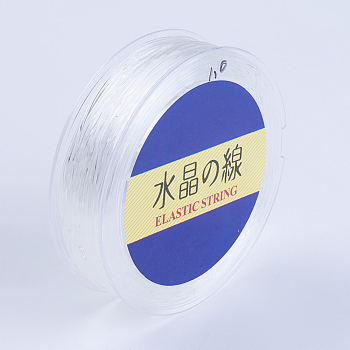 Japanese Round Elastic Crystal String, Elastic Beading Thread, for Stretch Bracelet Making, White, 1mm, 30yards/roll, 90 feet/roll