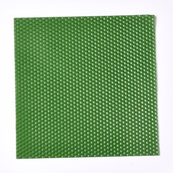 Beeswax Honeycomb Sheets, for Candle Making, Green, 20x20x0.3cm