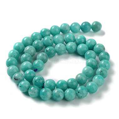 Natural Gemstone Amazonite Round Beads Strands(G-O017-8mm-08C)-7