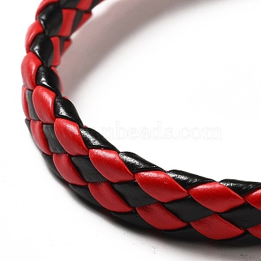 PU Imitation Leather Braided Cord Bracelets for Women(BJEW-M290-01F)-4