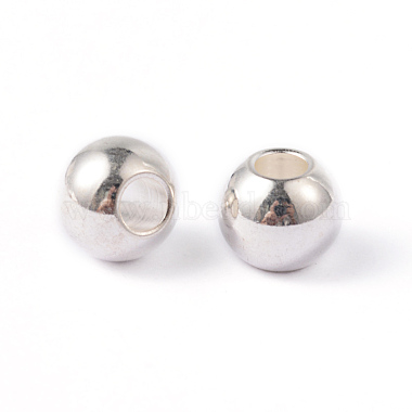 Silver Round 202 Stainless Steel Beads