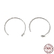 Rhodium Plated 925 Sterling Silver Earring Hooks(STER-M114-04P)-1