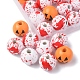 40pcs 4 couleurs perles en bois naturelles imprimées sur le thème d'halloween(WOOD-FS0001-03)-3
