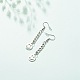 Curb Chains with Brass Charm Long Dangle Earrings(EJEW-JE04963-04)-3