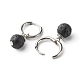 Natural Lava Rock Beads Earrings for Girl Women Gift(EJEW-JE04607-06)-3