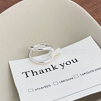 925 Sterling Silver Adjustable Cuff Rings for Women, Irregular Lines, Silver, Inner Diameter: Adjustable(FS-WGF7E3B-01)