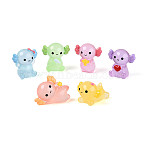 Luminous Resin Triceratops Display Decorations, Micro Landscape Dollhouse Accessories, Pretending Prop Decorations, Glow in the Dark, Mixed Color, 24~29x14.5~27x16.5~23mm(RESI-T026-02M)