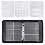 PU Leather Holder Album, Collection Storage, with Iron Binder Rings, for Game Card, Black, 285x238x43mm(AJEW-WH0696-609)