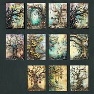 30Pcs 10 Styles Magic Theme Scrapbook Paper Pads, Halloween Paper Sheets for DIY Album Scrapbook, Greeting Card, Background Paper, Tree, 140x101x4.5mm, 3pcs/style(DIY-P084-A06)