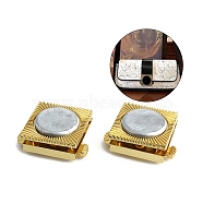 Alloy Magnetic Handbag Locks, Press Lock for Hardware Accessoriess, Square, Golden, 5x4cm(PW-WG56403-01)