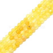 Natural Yellow Opal Beads Strands, Faceted, Round, 3mm, Hole: 0.7mm, about 132pcs/strand, 15.16''~15.55''(38.5~39.5cm)(G-P457-A02-18)