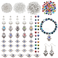 SUPERFINDINGS Beads & Pendants & Links, Including Alloy Lampwork Pendants, Brass & Iron Rhinestone & Resin Beads, Alloy Pendant & Link & Beads, Mixed Color, 440pcs/box(DIY-FH0004-12)