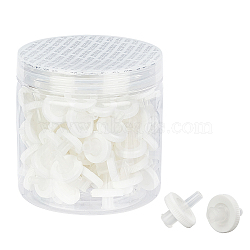 PLastic Unsterilized Needle Filter, White, 21x18mm, Hole: 2mm, Inner Diameter: 4mm, 100pcs/set(AJEW-WH0237-01A)