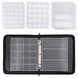 PU Leather Holder Album, Collection Storage, with Iron Binder Rings, for Game Card, Black, 285x238x43mm(AJEW-WH0696-609)