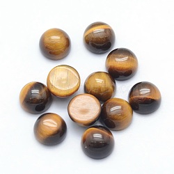 Natural Tiger Eye Cabochons, Grade A, Half Round, 4x2~4mm(X-G-P393-R25-4MM)